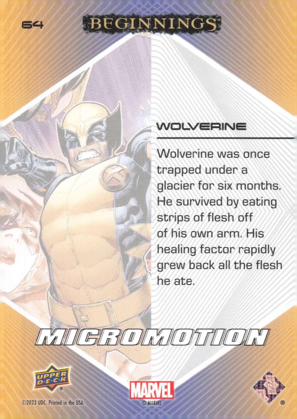 Wolverine back card image