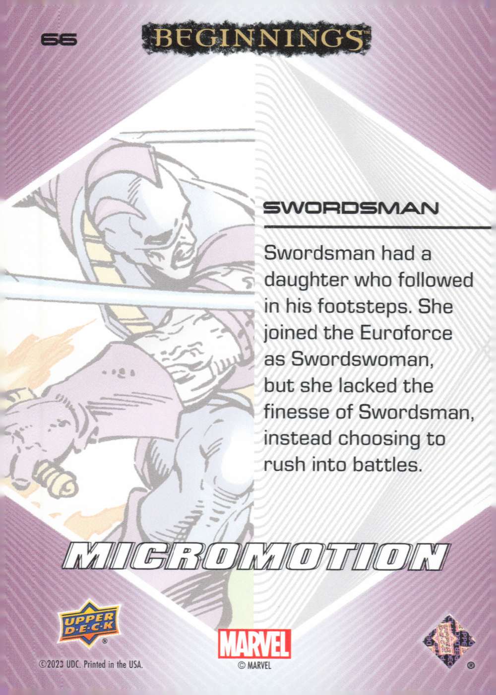 Swordsman back card image