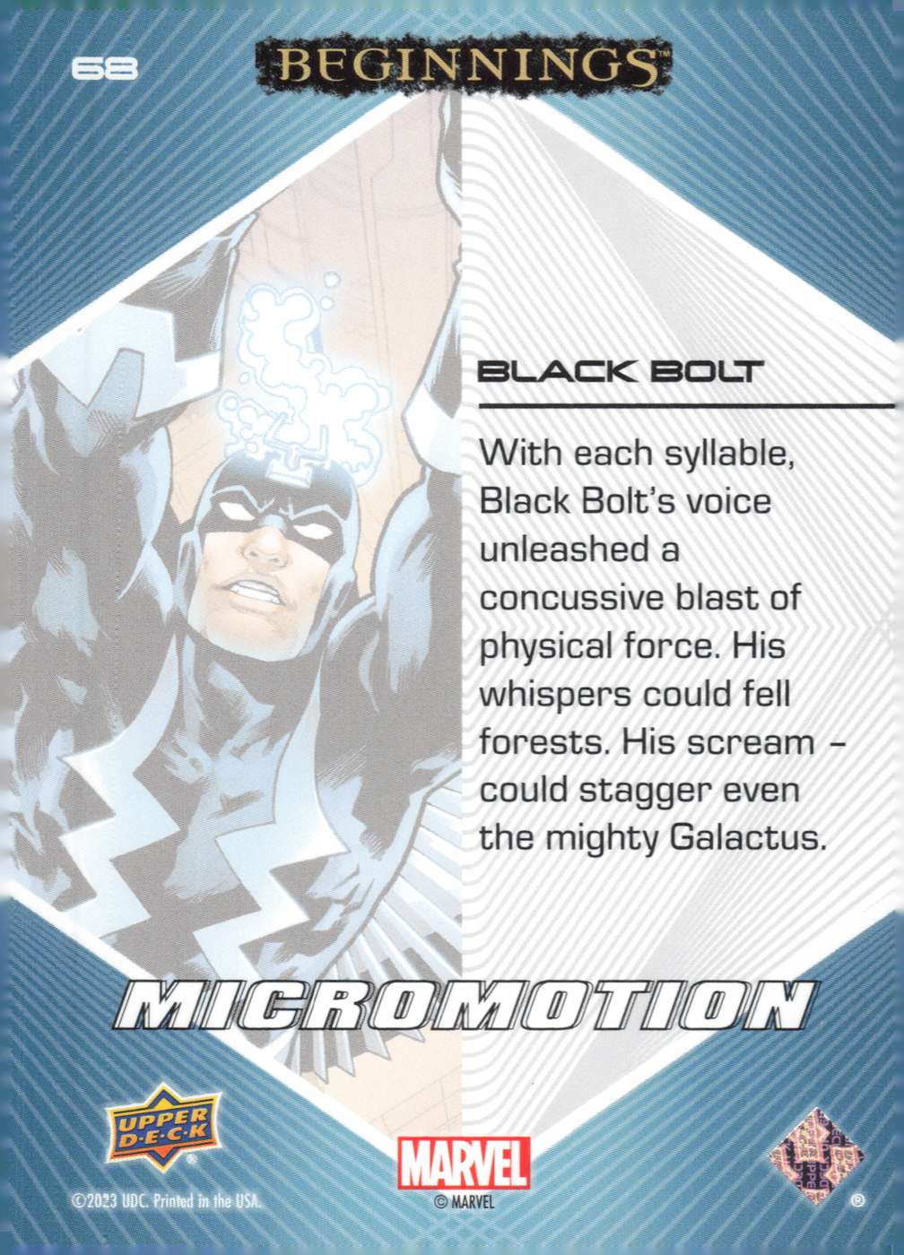 Black Bolt back card image