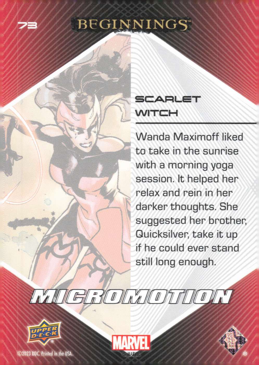 Scarlet Witch back card image