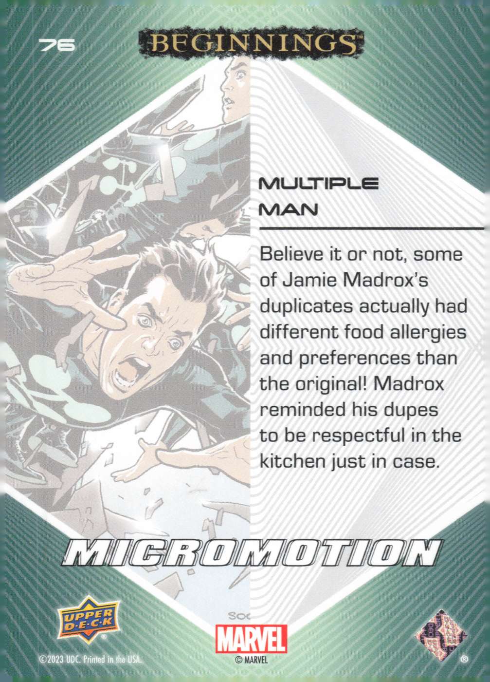 Multiple Man back card image
