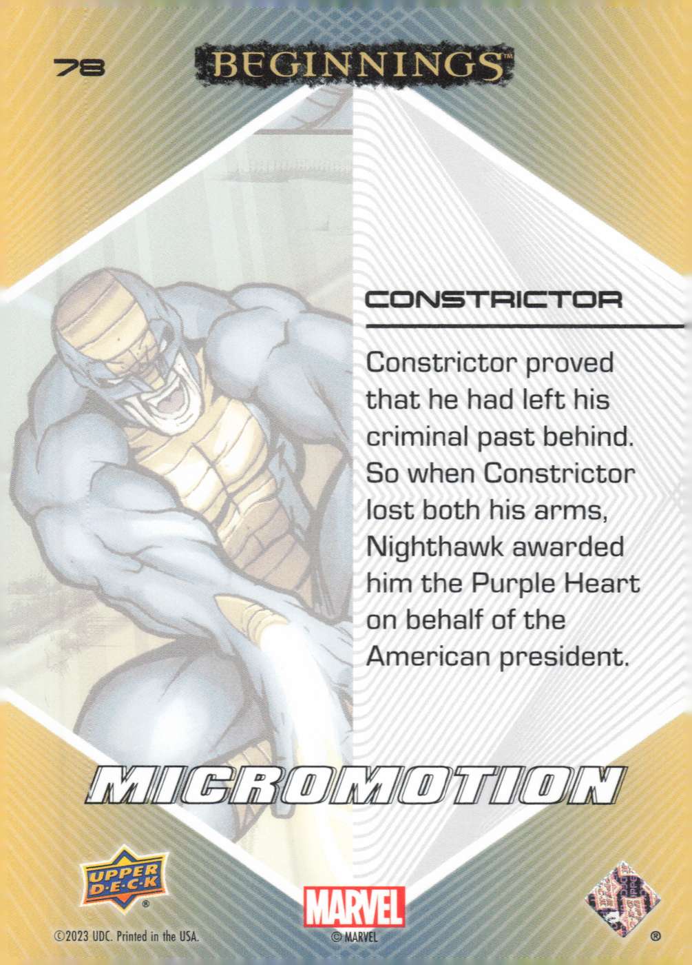 Constrictor back card image
