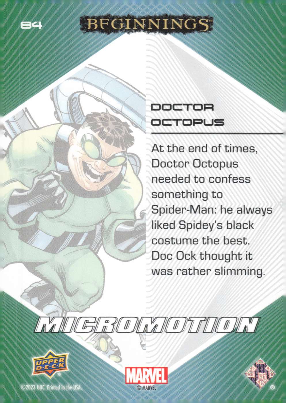 Doctor Octopus back card image