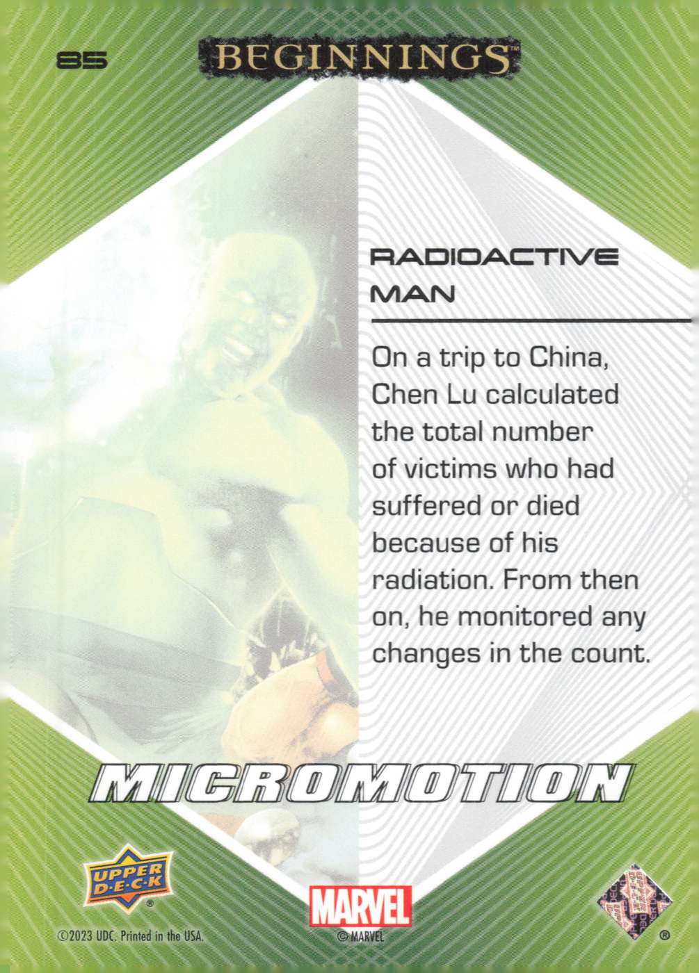 Radioactive Man back card image