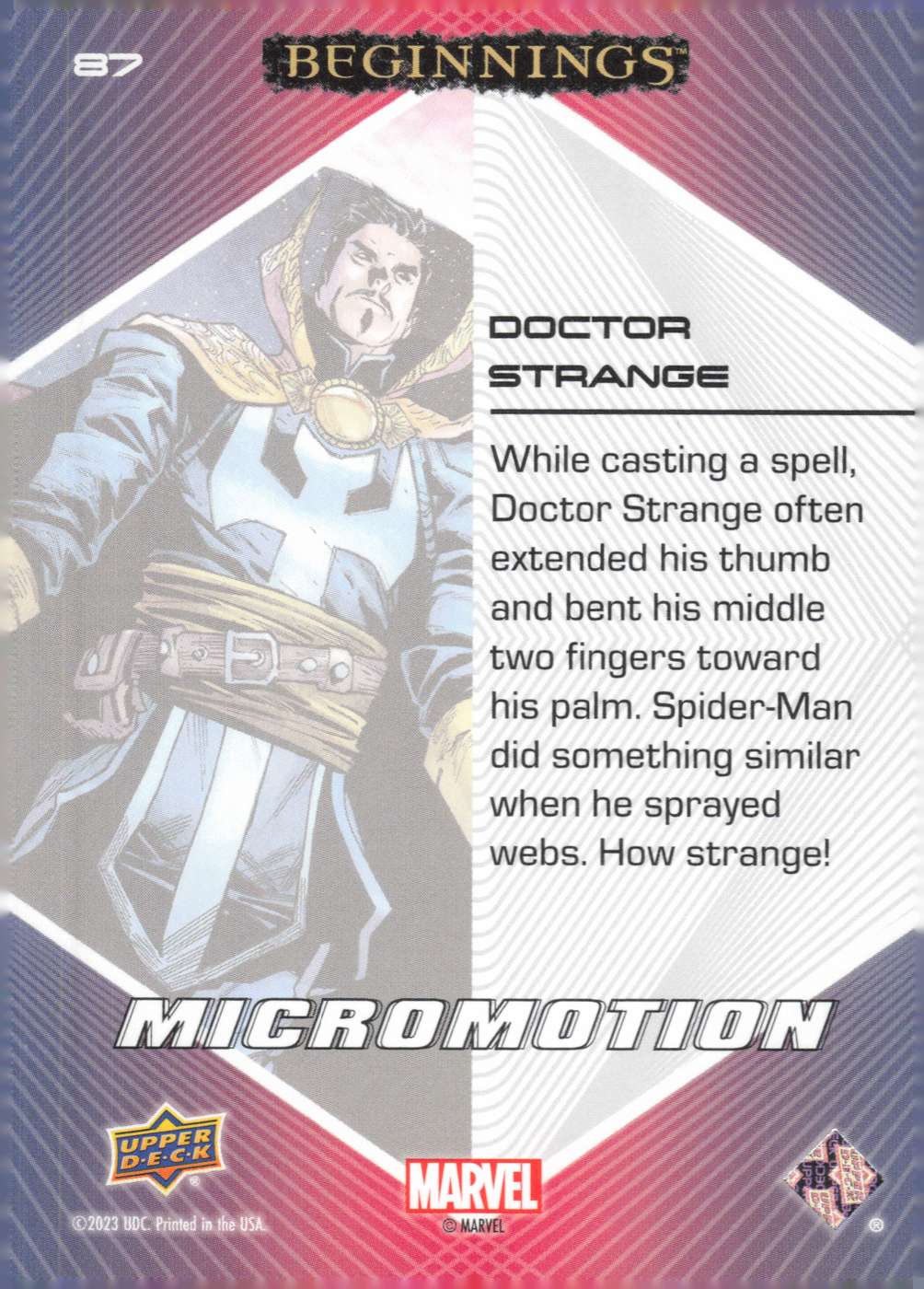 Doctor Strange back card image