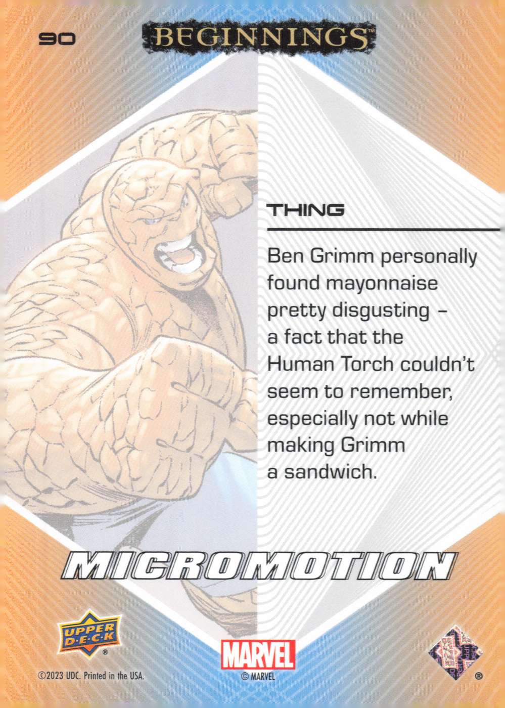 Thing back card image