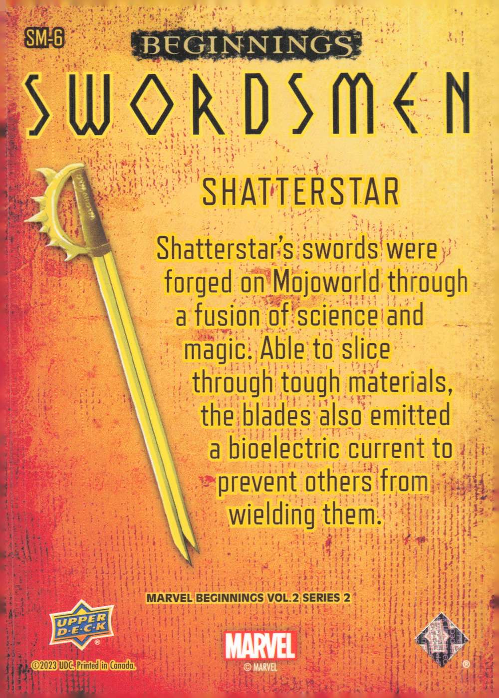 Shatterstar back card image