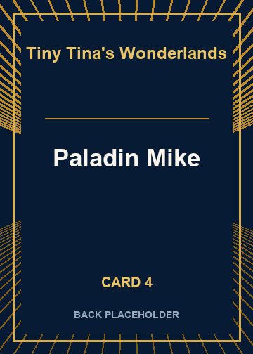 Paladin Mike back artwork