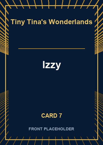 Izzy front artwork