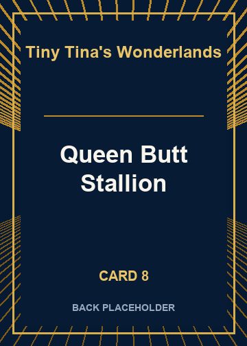 Queen Butt Stallion back artwork