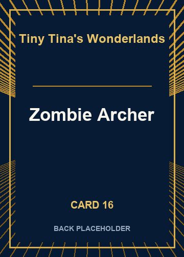 Zombie Archer back artwork