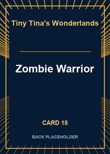 Zombie Warrior back artwork