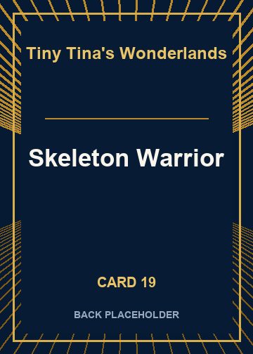 Skeleton Warrior back artwork
