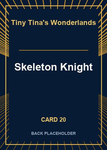 Skeleton Knight back artwork