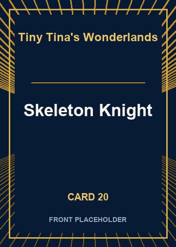 Skeleton Knight front artwork