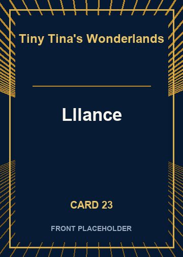 Lllance front artwork