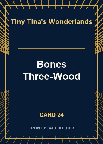 Bones Three-Wood front artwork