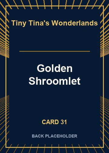 Golden Shroomlet back artwork