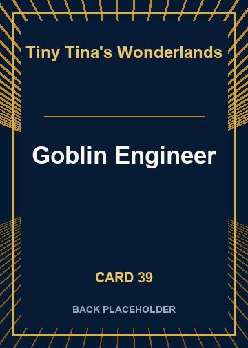 Goblin Engineer back card image