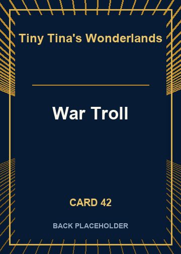 War Troll back card image