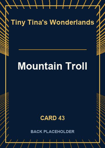 Mountain Troll back card image