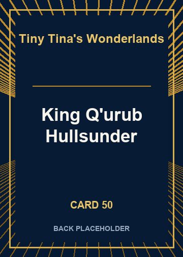 King Q'urub Hullsunder back card image