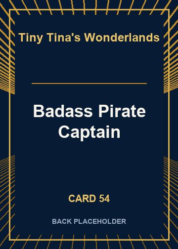 Badass Pirate Captain back card image