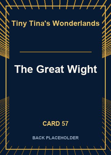 The Great Wight back card image
