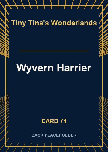 Wyvern Harrier back card image