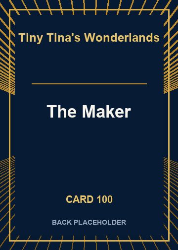 The Maker back card image
