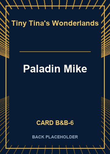Paladin Mike back card image
