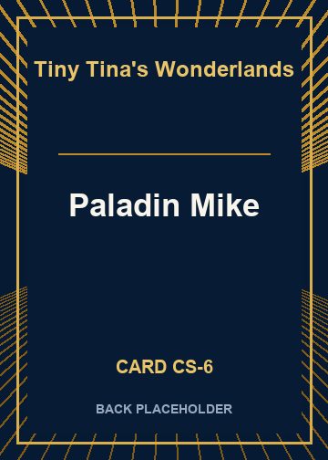 Paladin Mike back card image