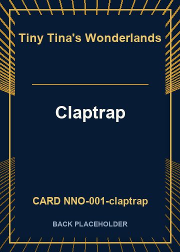 Claptrap back card image