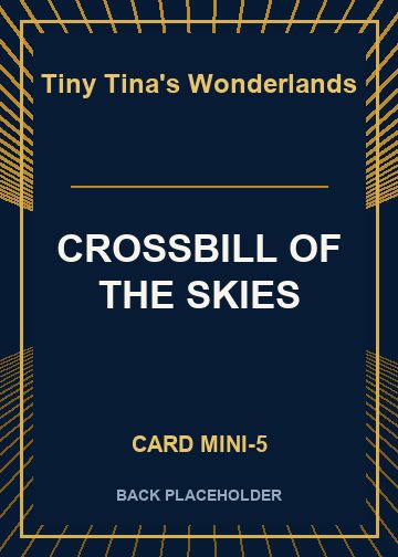 CROSSBILL OF THE SKIES back card image