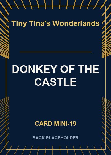 DONKEY OF THE CASTLE back card image
