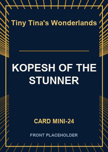 KOPESH OF THE STUNNER front card image