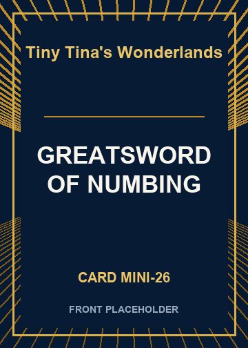 GREATSWORD OF NUMBING card thumbnail