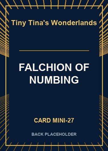 FALCHION OF NUMBING back card image