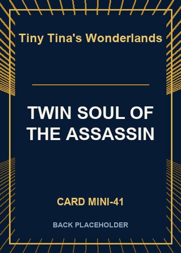 TWIN SOUL OF THE ASSASSIN back card image