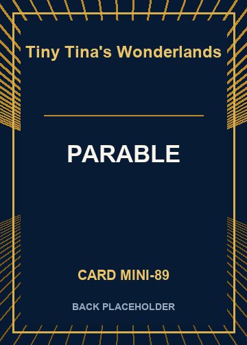 PARABLE back card image