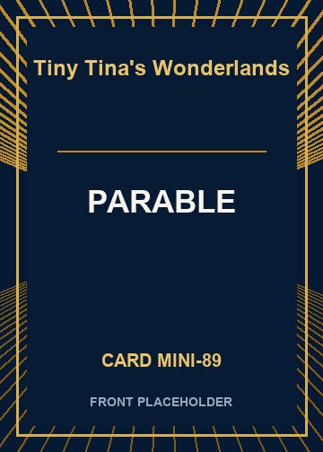 PARABLE front card image