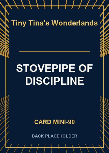 STOVEPIPE OF DISCIPLINE back card image