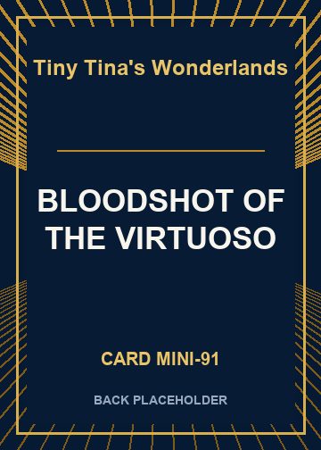 BLOODSHOT OF THE VIRTUOSO back card image