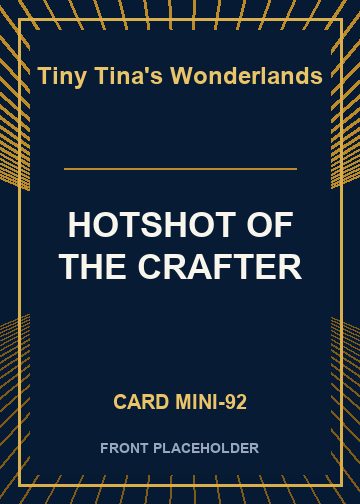 HOTSHOT OF THE CRAFTER card thumbnail