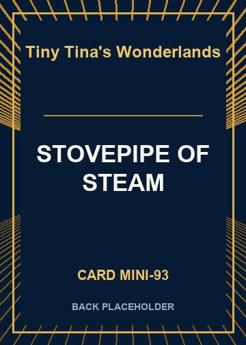 STOVEPIPE OF STEAM back card image
