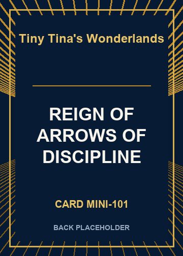 REIGN OF ARROWS OF DISCIPLINE back card image