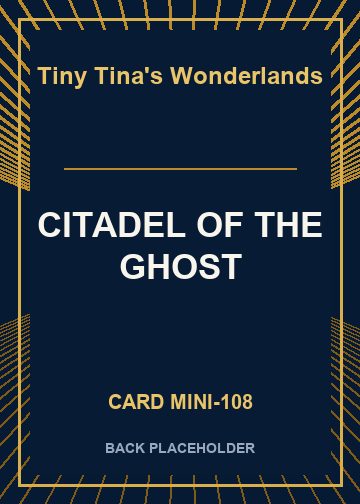 CITADEL OF THE GHOST back card image
