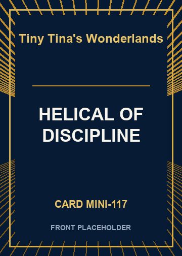 HELICAL OF DISCIPLINE card thumbnail