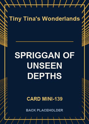 SPRIGGAN OF UNSEEN DEPTHS back card image