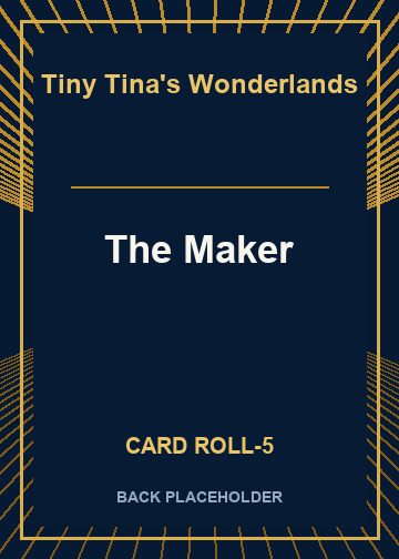 The Maker back card image